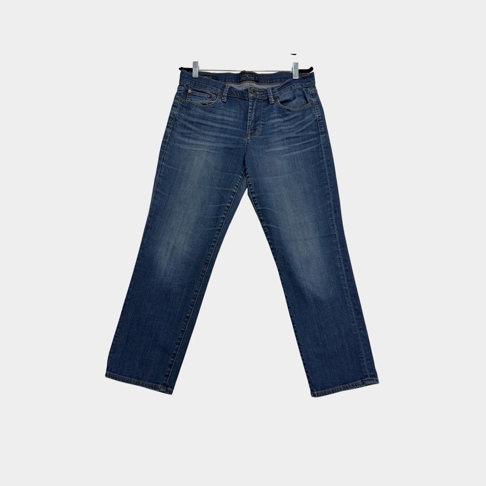 Lucky Brand Sweet Crop Jeans Womens 10/30 Blue Denim Mid Rise Straight Leg